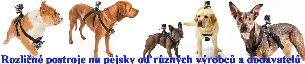 Různé postroje na psy od různých výrobců...