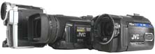 JVC MG575: porovnání vedle HV10 a HD3 (Kliknutí zvětší)