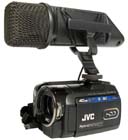 Detail JVC MG575 se stereofonním RØDE (Kliknutí zvětší)