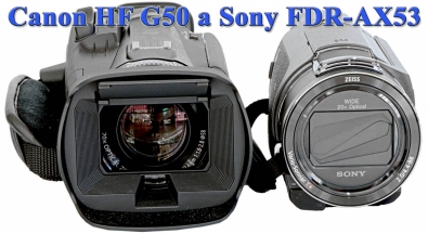 Videokamery Canon HF G50 a SOny FDR-AX53...