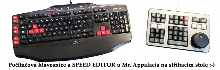 Klávesnice na pracovním stole Mistra editace Appalacia